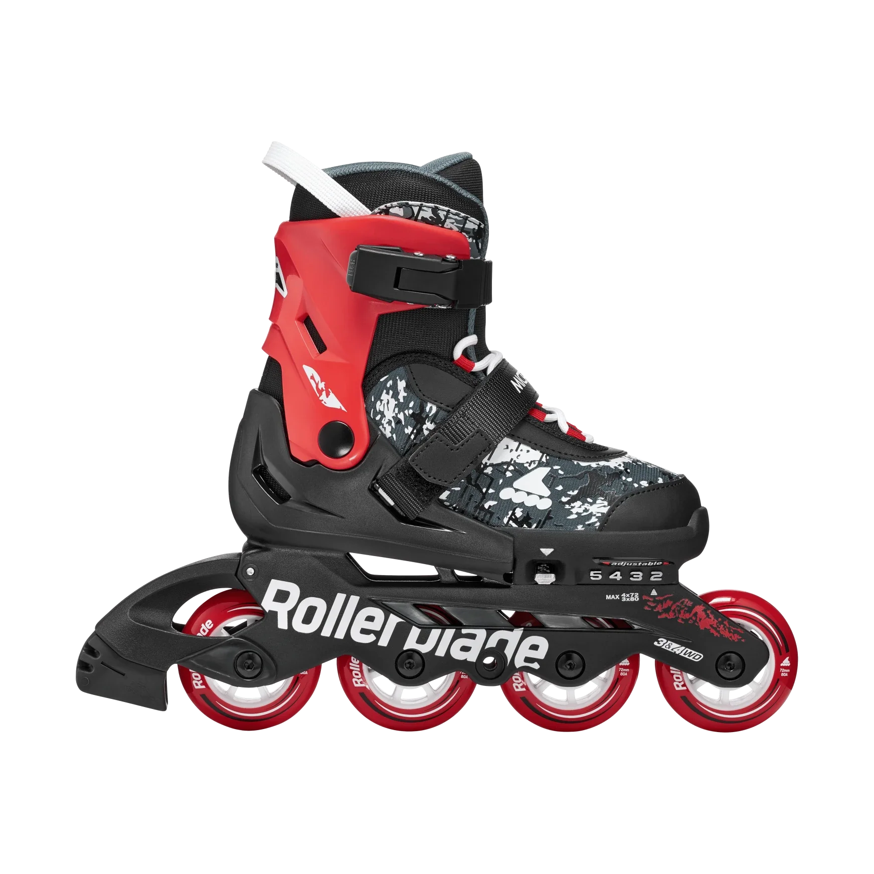 Rollerblade Kids Skate Microblade SL 26 Black/Red - Image 4
