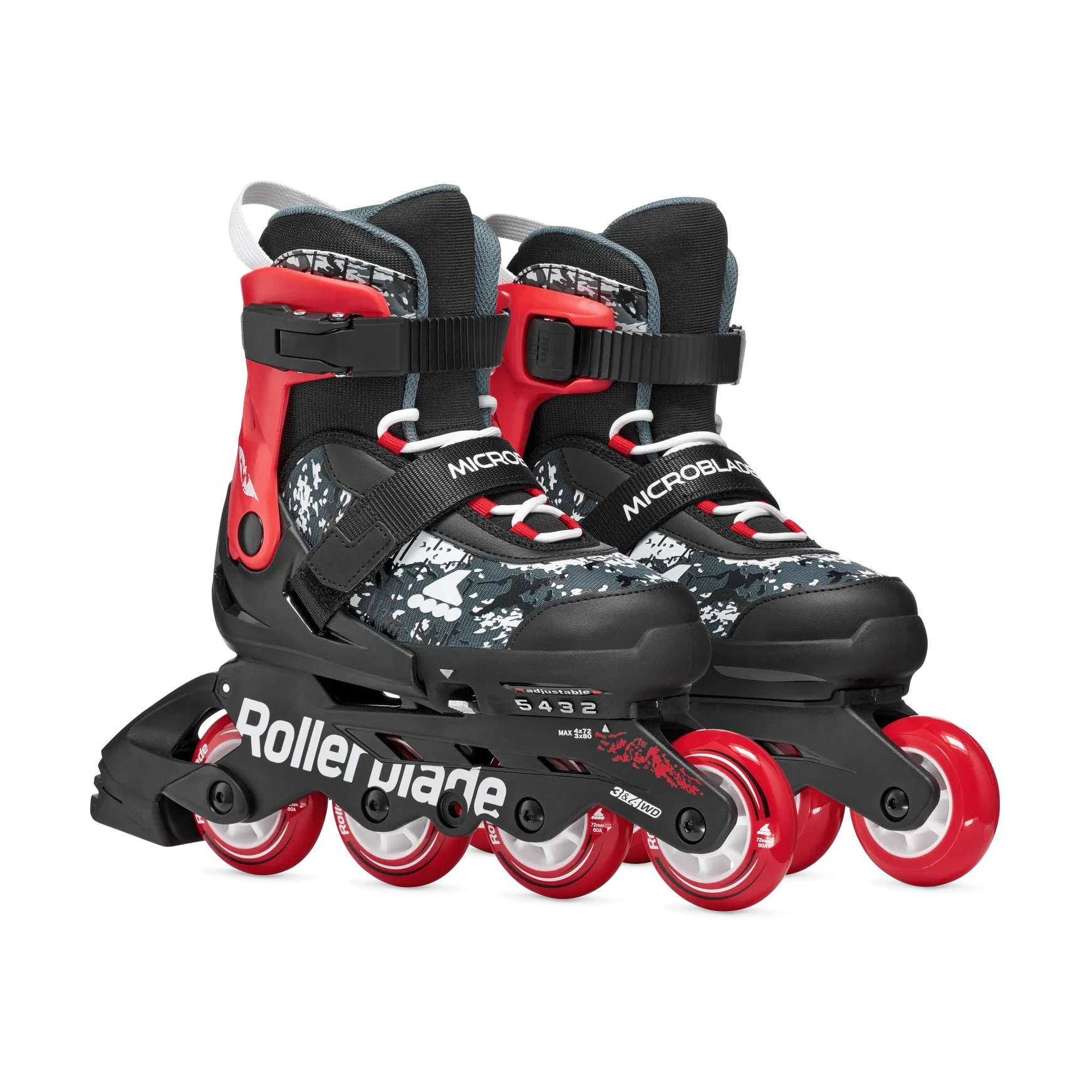 Rollerblade Kids Skate Microblade SL 26 Black/Red - Image 7