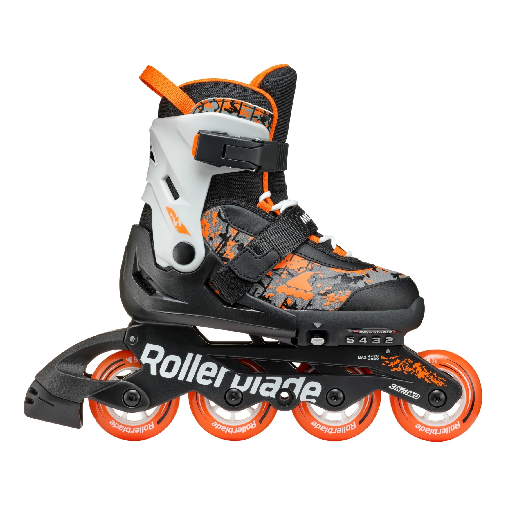Rollerblade Kids Microblade SL Black/Orange - Image 2