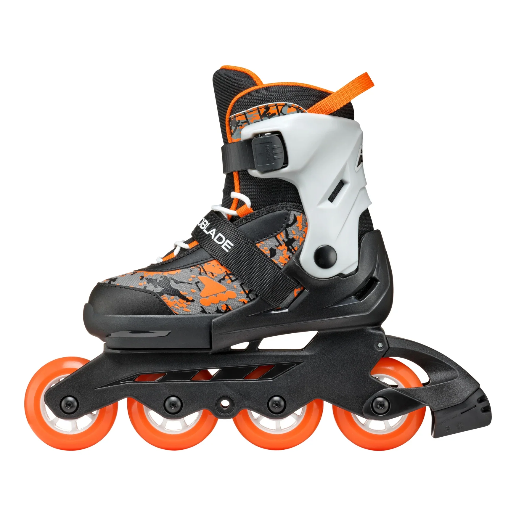 Rollerblade Kids Microblade SL Black/Orange - Image 3