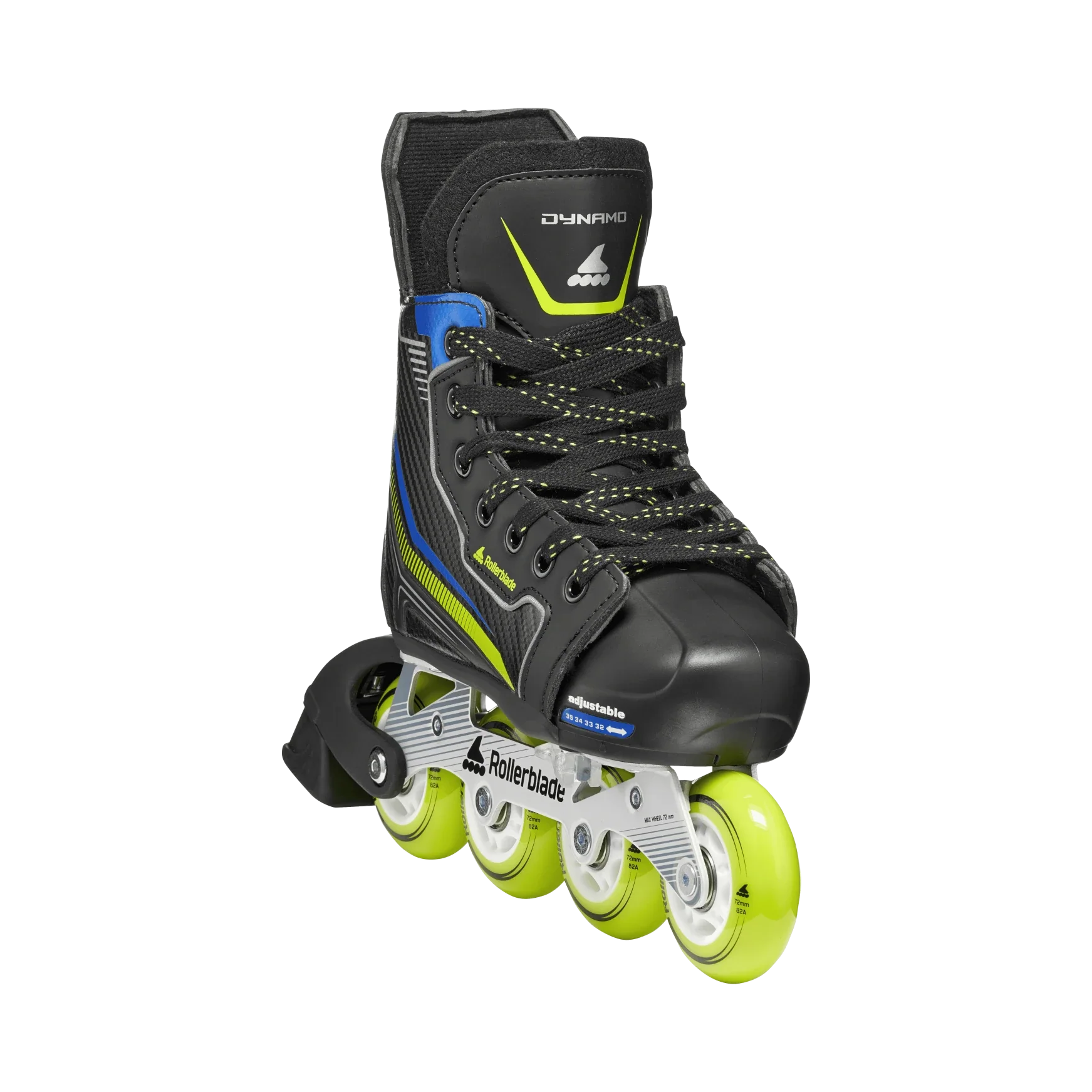Rollerblade Kids Skate Dynamo Black/Lime/Blue - Image 2