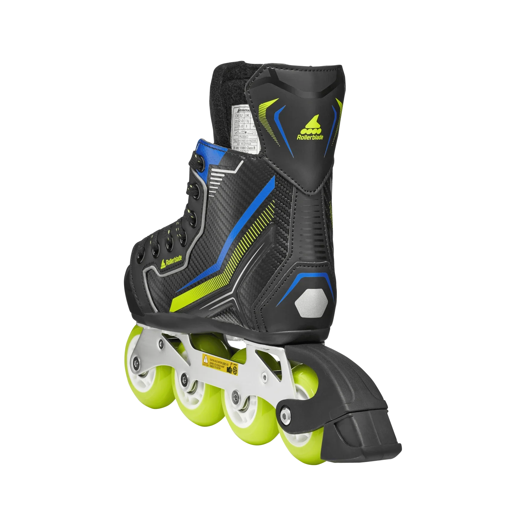 Rollerblade Kids Skate Dynamo Black/Lime/Blue - Image 3