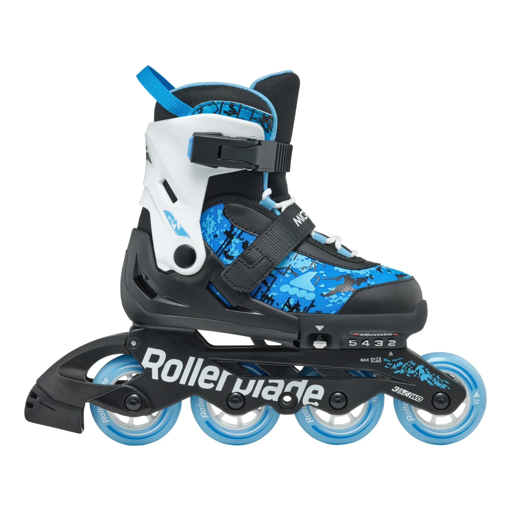 Rollerblade Kids Microblade SL Black/Sky Blue - Image 2