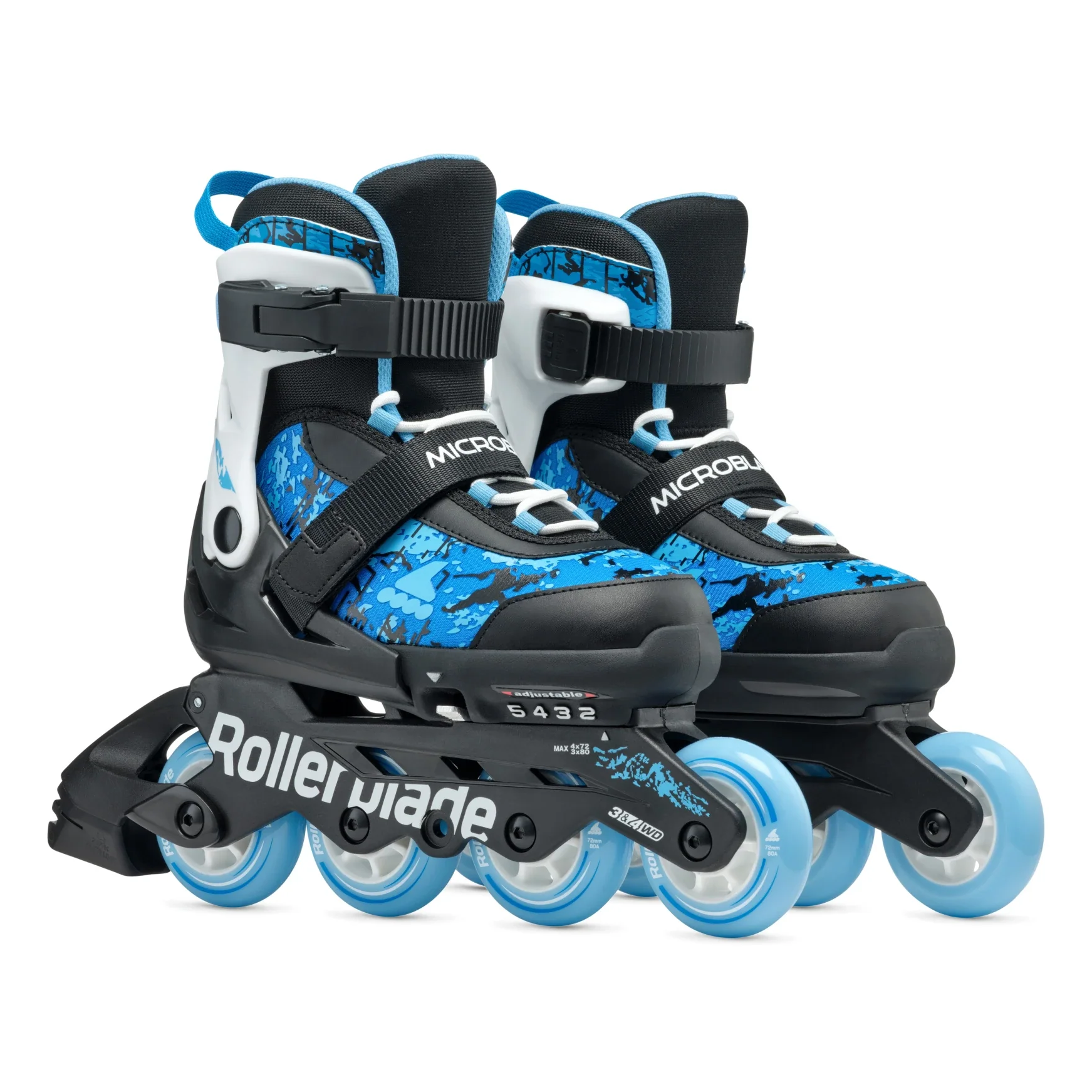 Rollerblade Kids Microblade SL Black/Sky Blue - Image 7