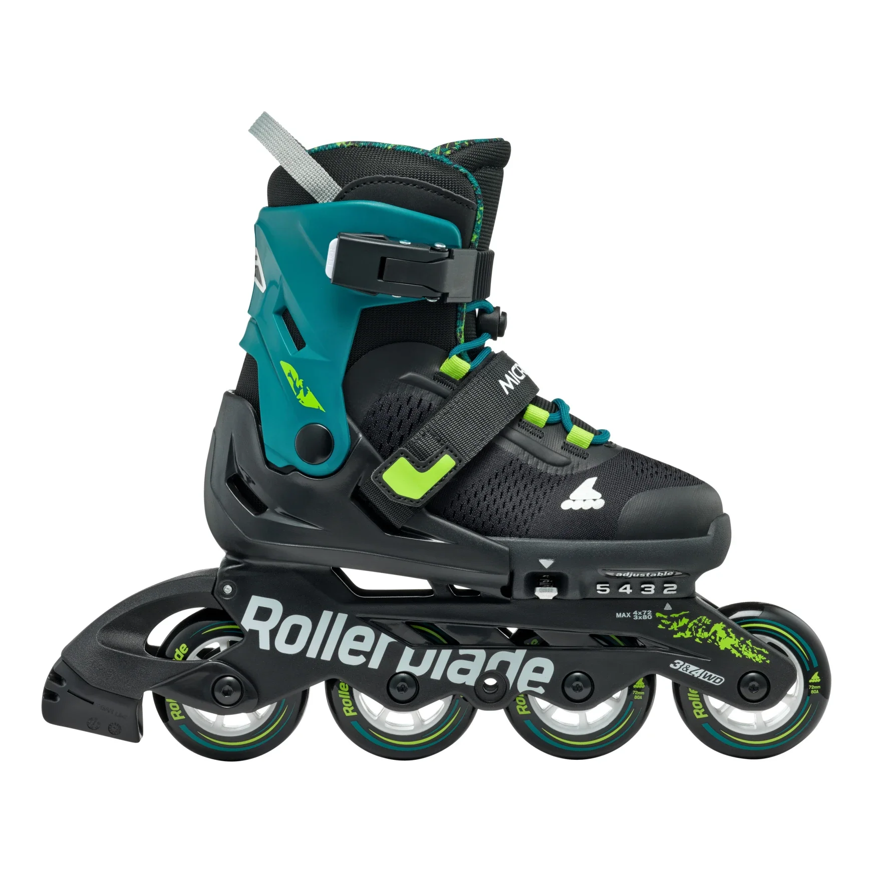 Rollerblade Microblade XT Black/Petrol Green - Image 2