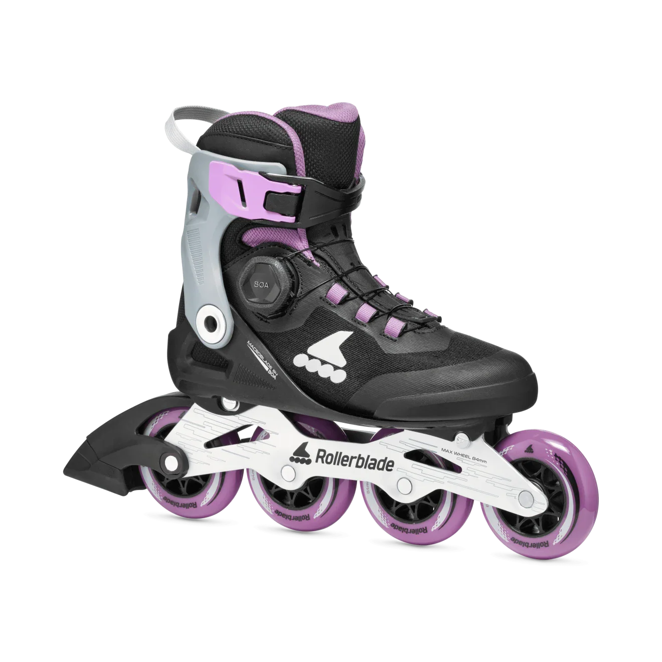 Rollerblade Skates Macroblade 84 BOA W Schwarz/Lavandel/Blau/Sternblume