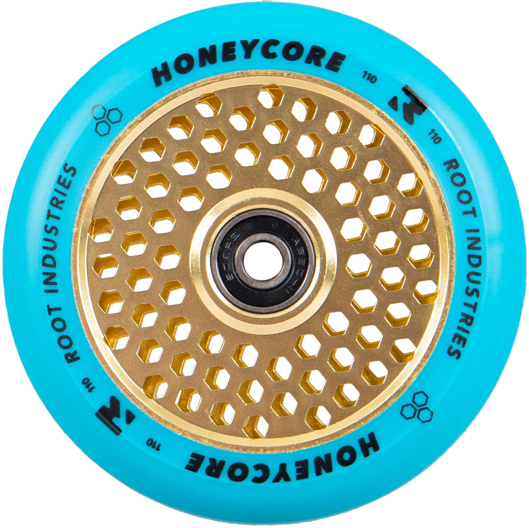 Root Industries Honeycore Wheels 110mm blue/yellow