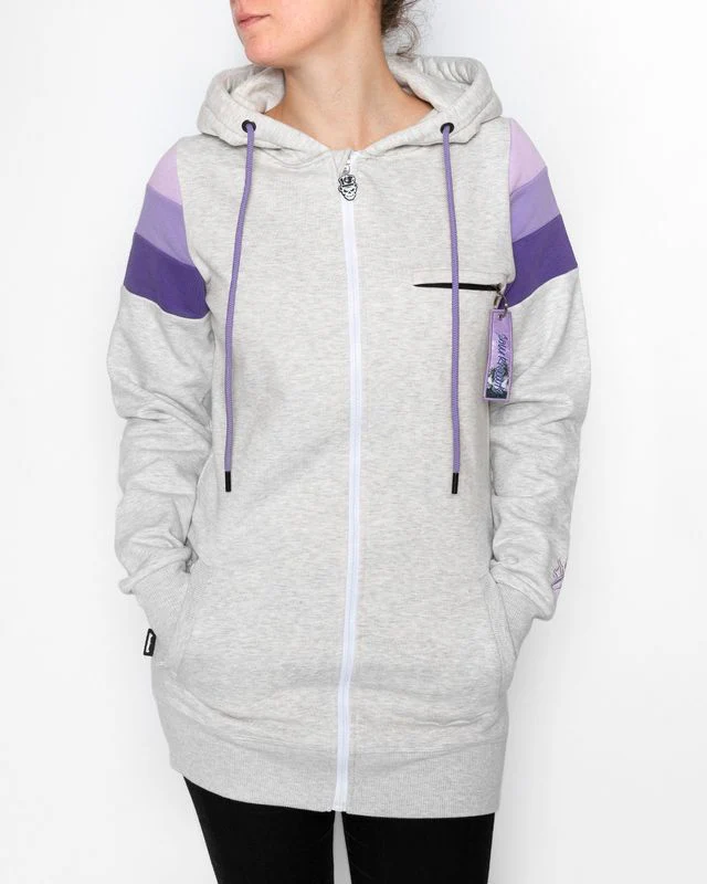 Sourkrauts Girly Long Ziphoody Keona grey - Image 2