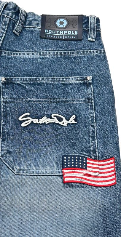 Southpole Baggy Pant Big Flag Denim - Image 3