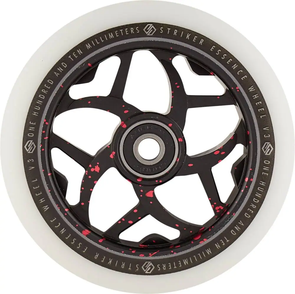 Striker Essence Wheel V3 Splash White PU - Black/Red