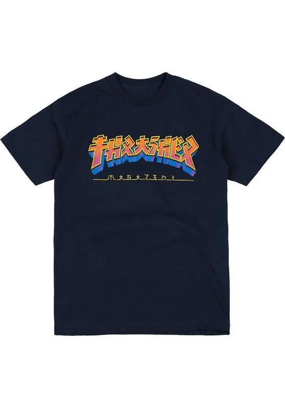 Thrasher T-Shirt Godzilla Burst navy