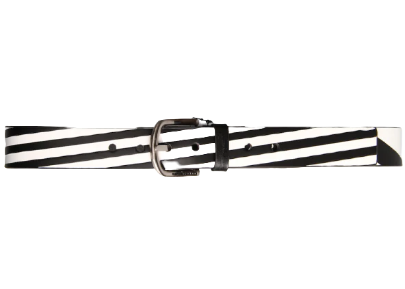 Volcom Leather Belt Frizzo Black/White - Image 3