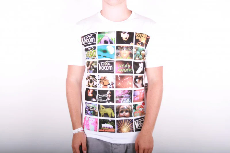 Volcom T-Shirt Skullux Video White